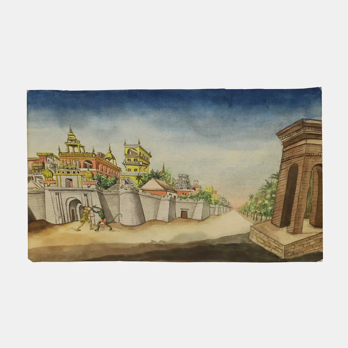 An illustrated series from the 'Ramayana' circa 1820s, India, West
