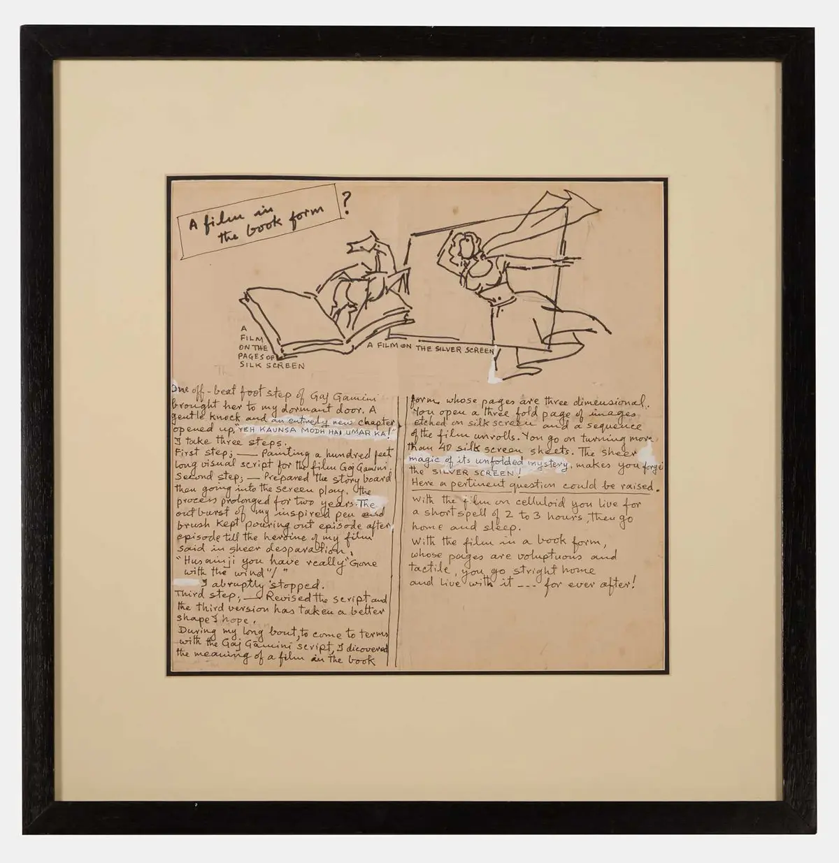 Maqbool Fida Husain (Indian, 1915-2011) 'A Film in the Book Form(?)'