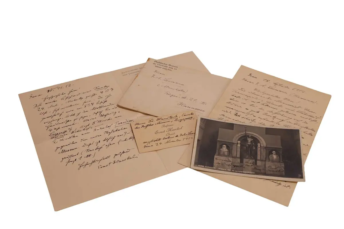 HAECKEL, Ernst: Two autograph letters signed