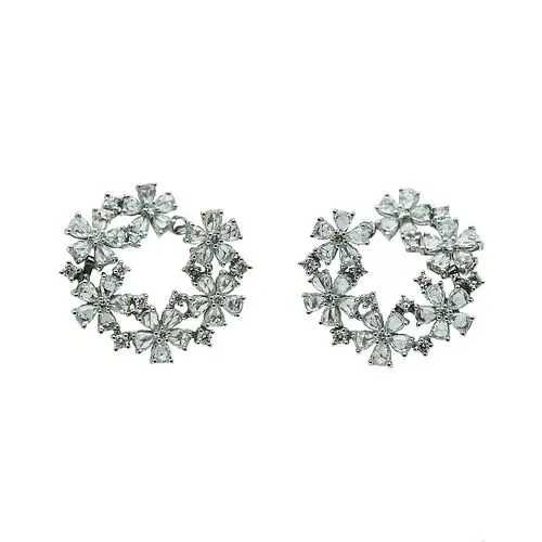 18K White Gold and Diamond Ear-Wrap Earrings