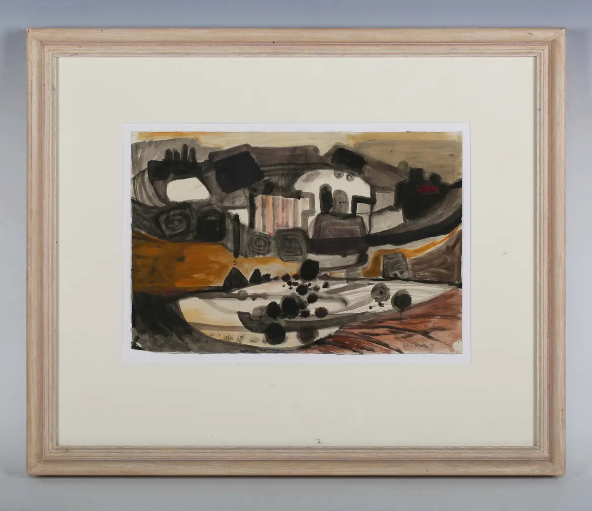 Valerie Thornton (British 1931-1991) - Landscape, watercolour, signed