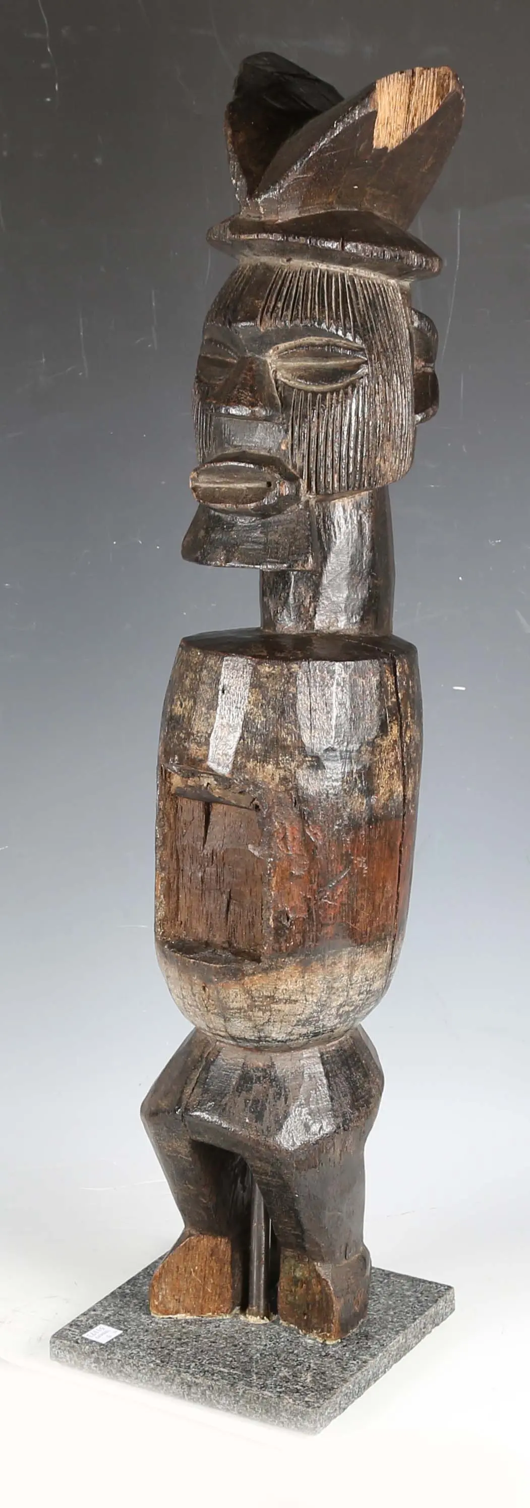 A Teke carved wooden ancestral figure, Democratic Republic of Congo