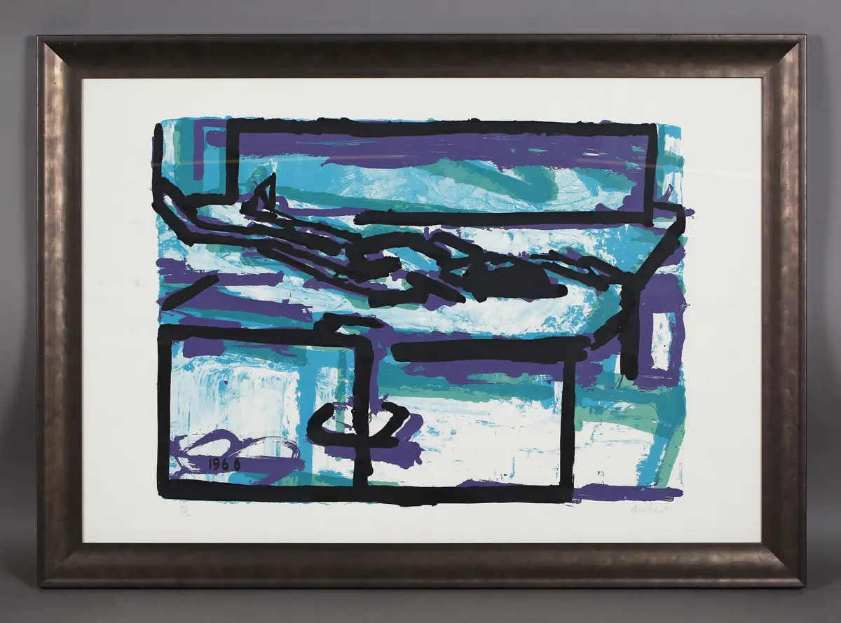 Frank Auerbach (German 1931-2024) - Reclining Figure I (1966), colour