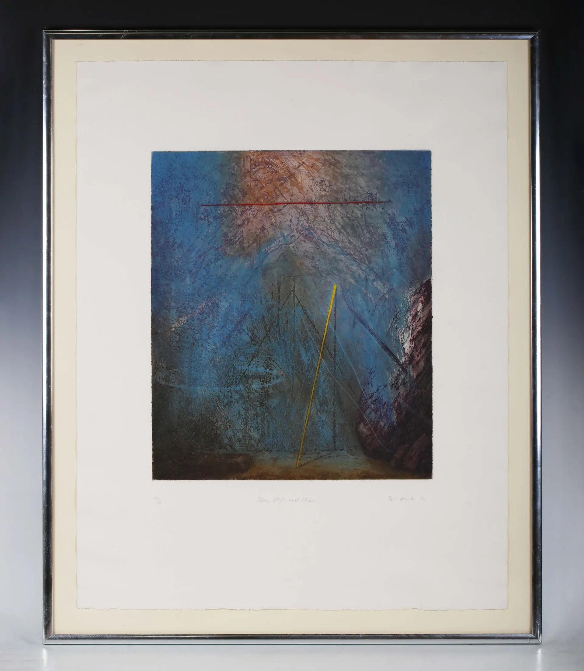 Paul Hempton (British 1946-2025) - 'Stone, Staff and Ellipse', colour