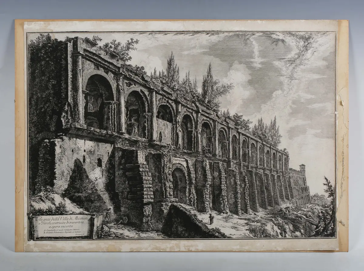 After Giovanni Battista Piranesi - ‘Avanzi della Villa di Mecenate