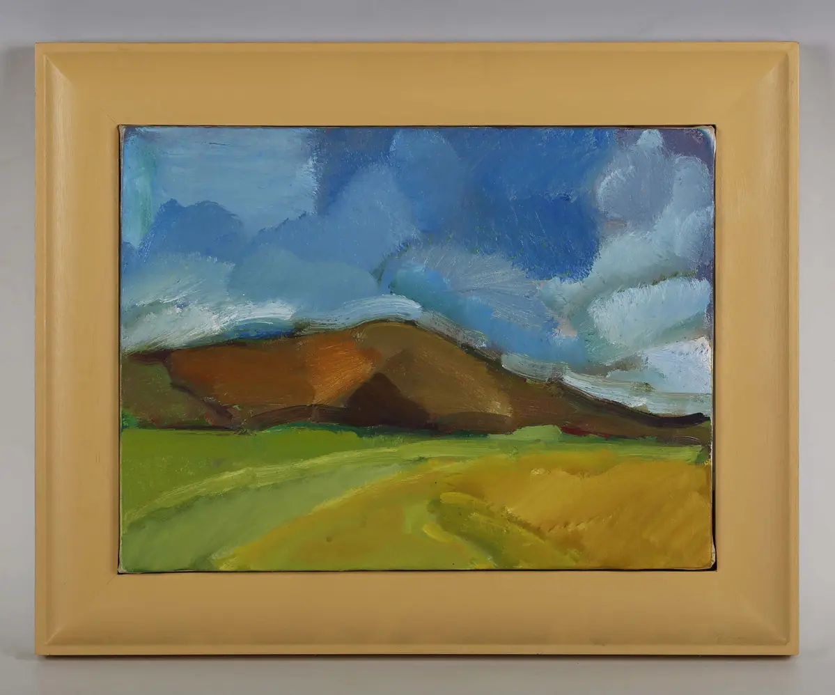 Julian Le Bas (British b.1958) - Hilly landscape, oil on canvas, signed