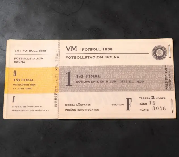 Biljetter VM 1958