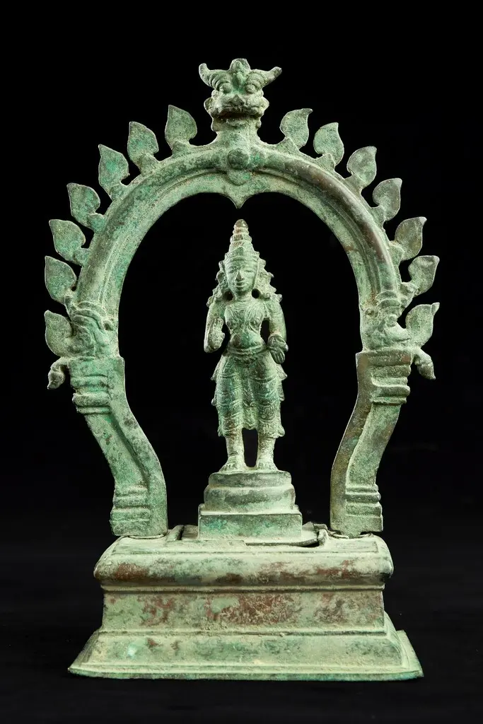 Bronze votif représentant une divinité masculine, Inde du Sud, période