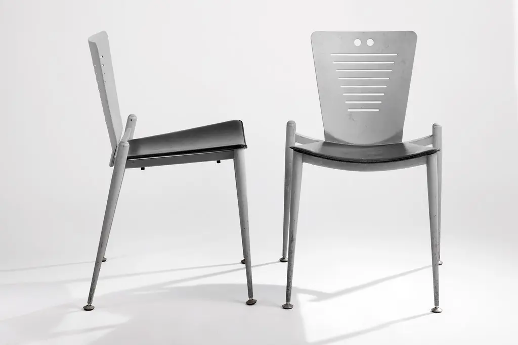 Ronald Cecil SPORTES (1943-2025) ô TECNO éditeur. Paire de chaises