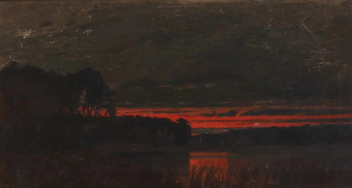 ALFRED SCHERRES. Olja på pannå, signerad à tergo.