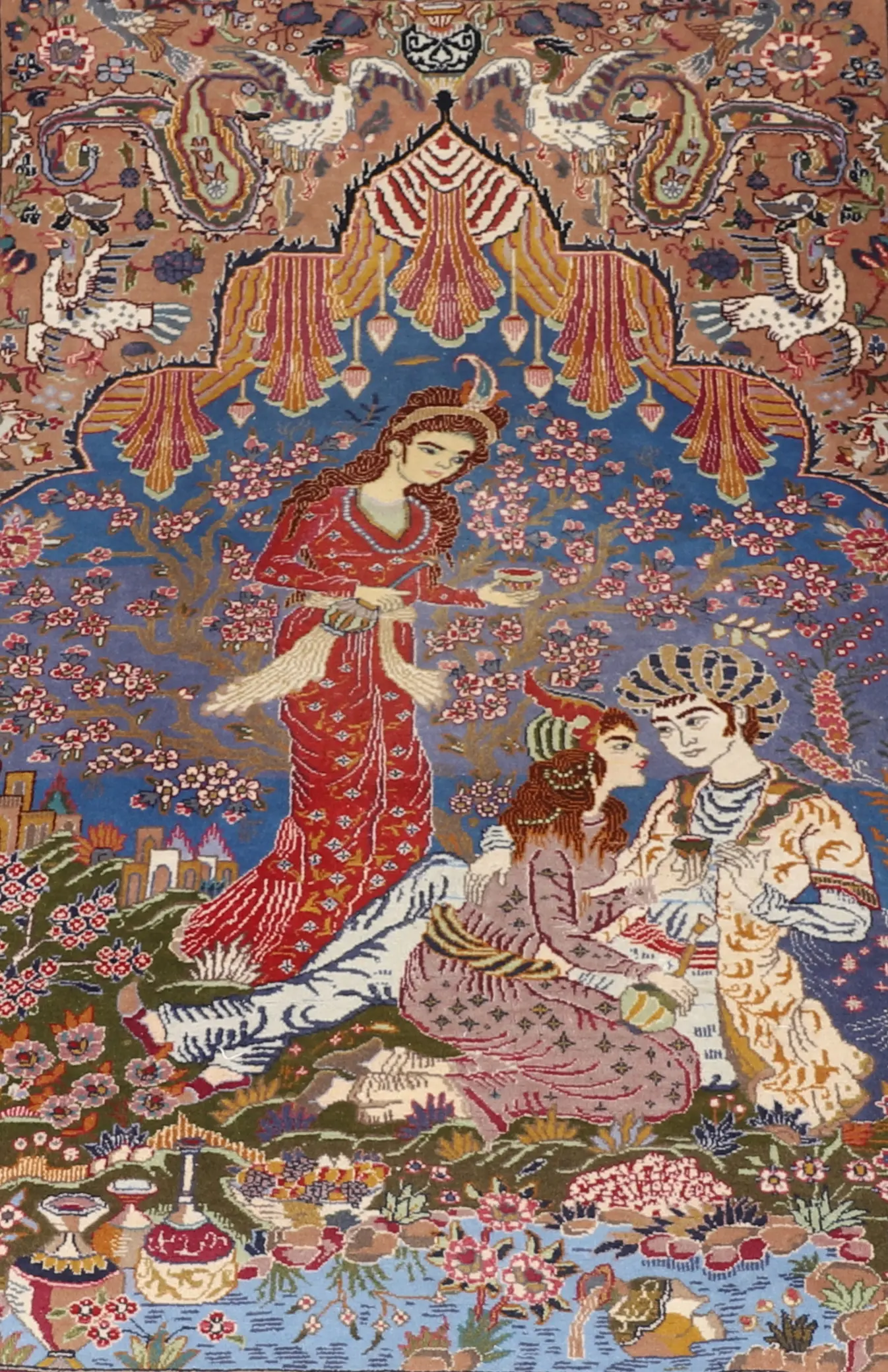 MATTA, Täbriz, figural, cirka 210 x 125 cm.