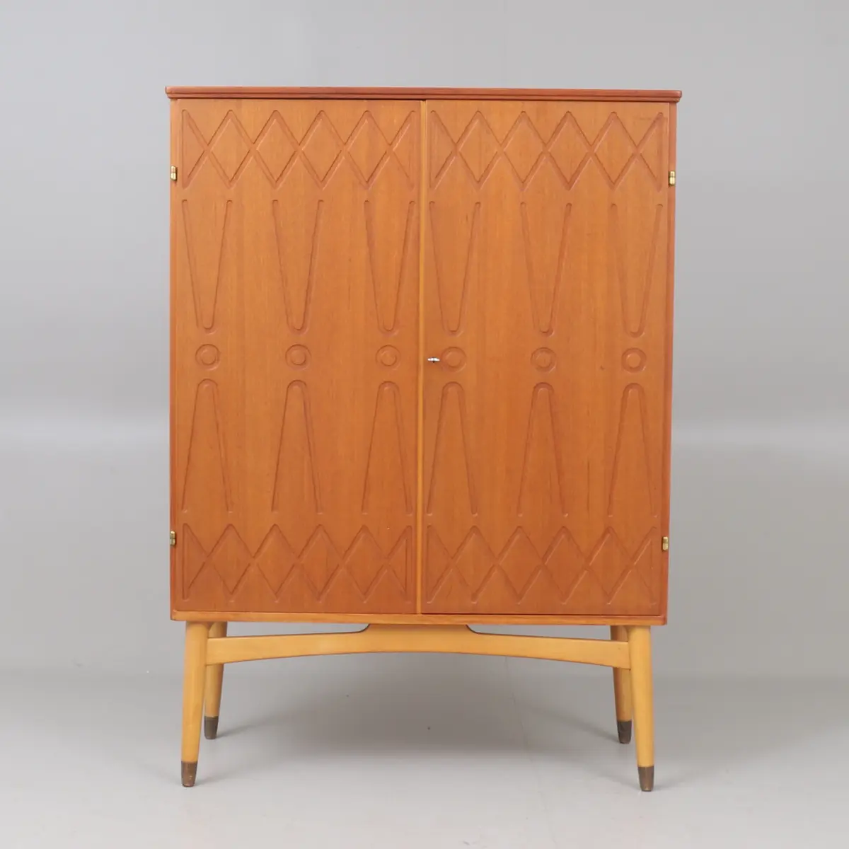 KIRKE NIELSEN. Skåp, teak, modell "Rickard", 1950/60-tal.