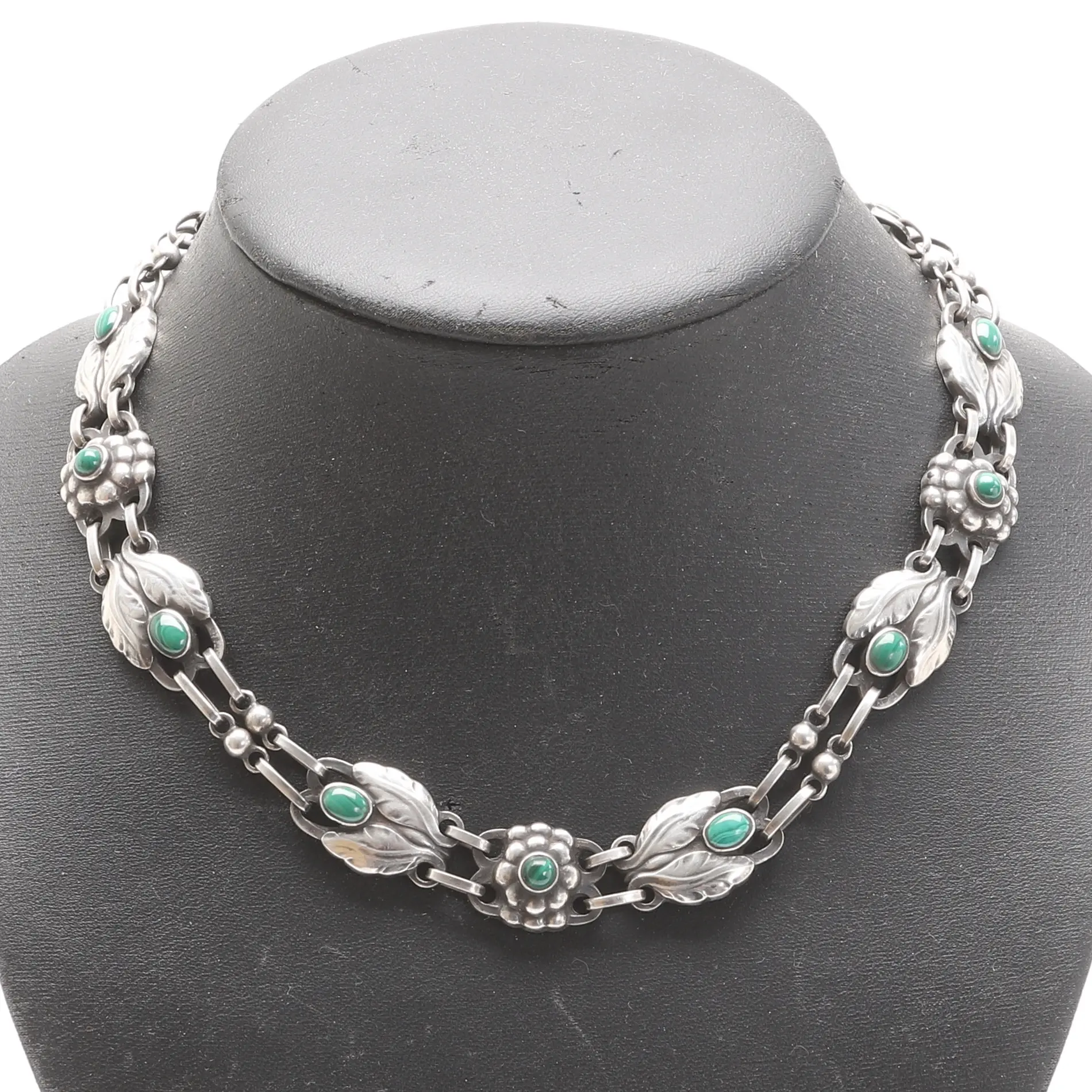 GEORG JENSEN. Collier, sterlingsilver, Art Nouveau, Danmark.