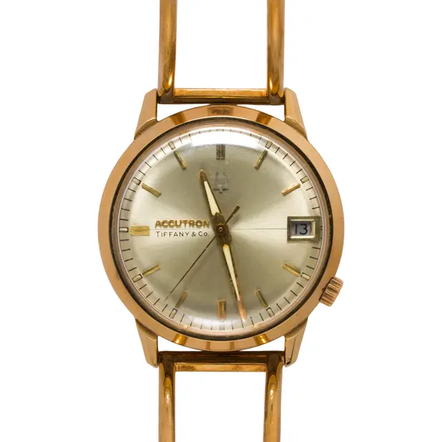 A Bulova Accutron for Tiffany & Co. 18k gold watch