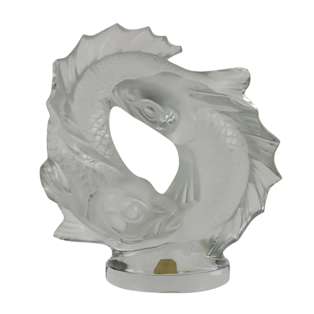 A Lalique glass model: Deux Poissons