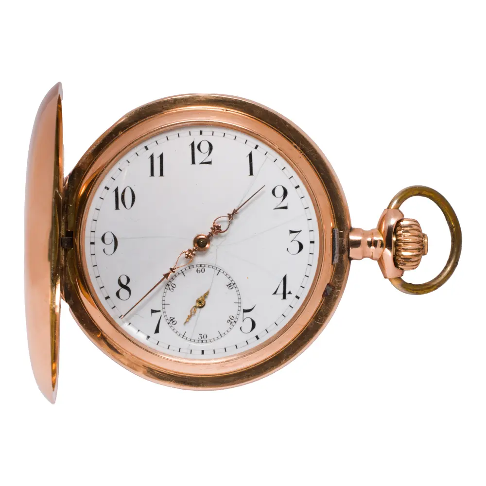 An antique British 14k gold pocket watch