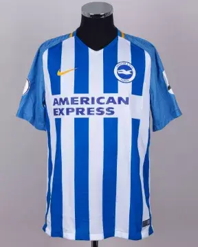 Lewis Dunk blue and white No.5 Brighton and Hove Albion match issued