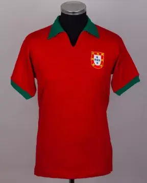 Red and green No.13 Portugal v. England short-sleeved shirt, 1969