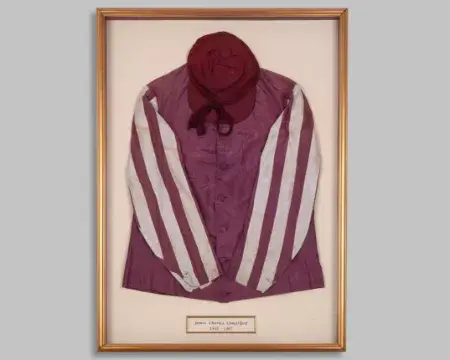 Antique set of racing silks in the colours of Mr James Charles Comerford c.1900