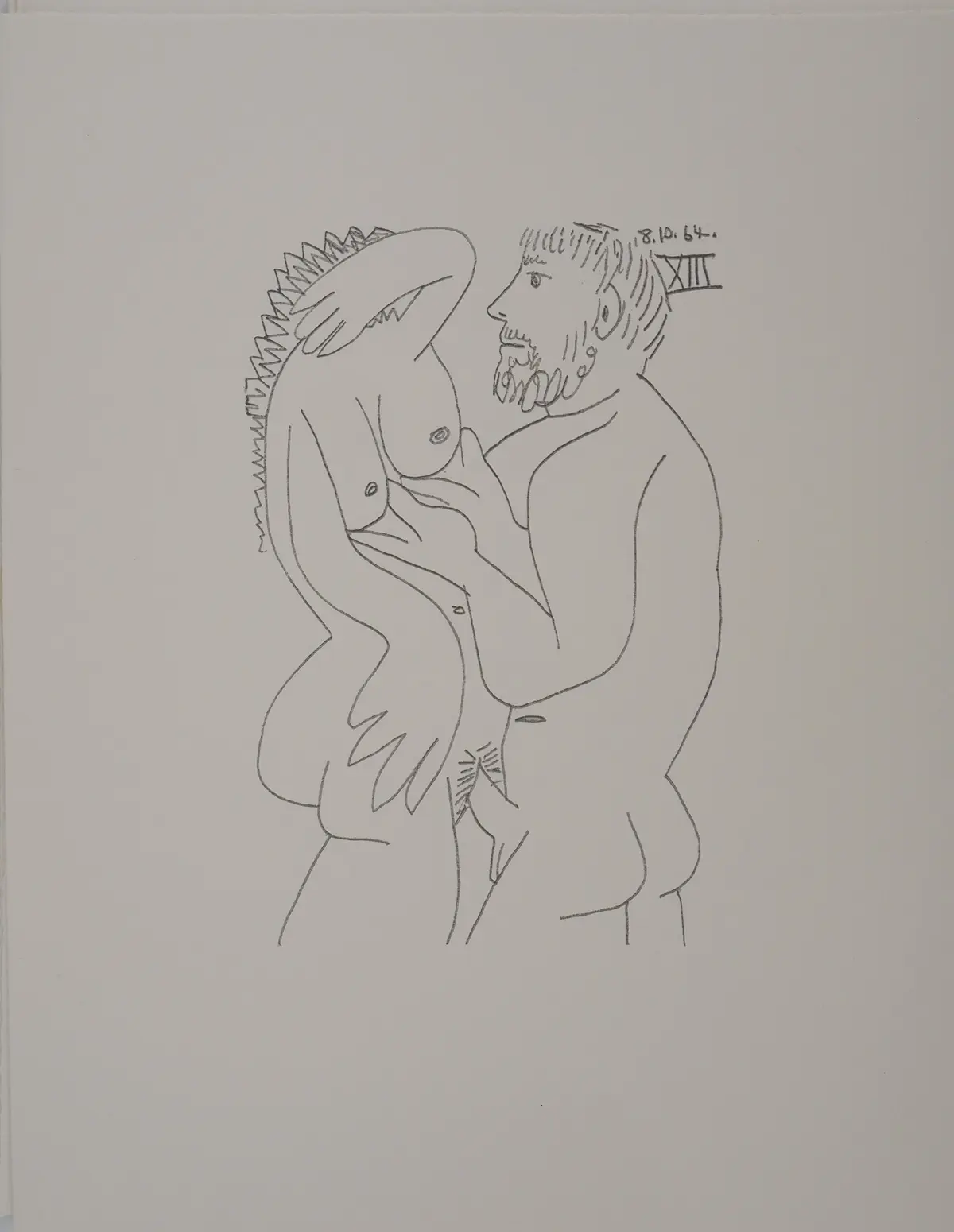 Pablo PICASSO : Le Goût du Bonheur, Les amoureux, Lithographie