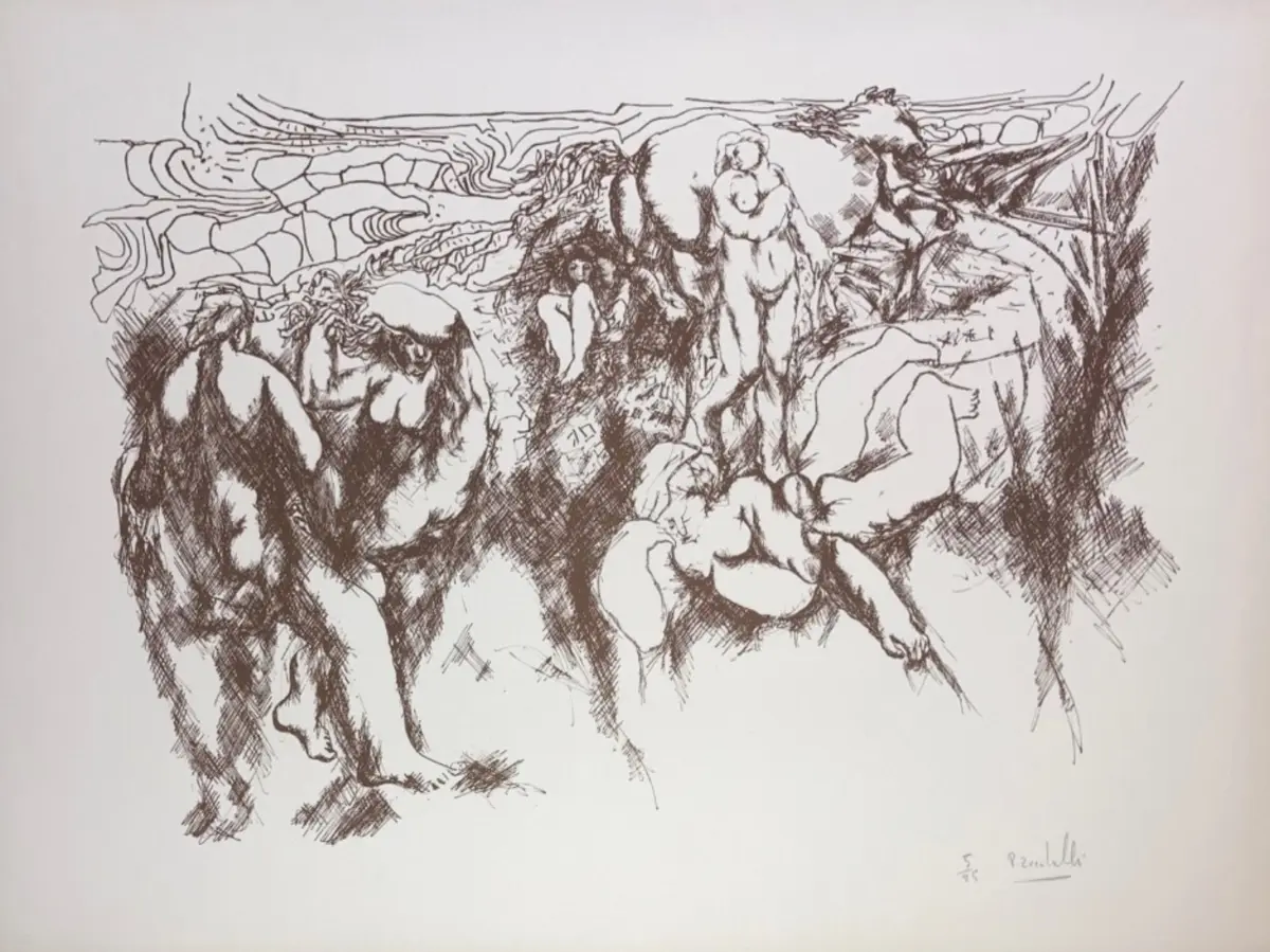 Pierre ZUCCHELLI - Les chevaux II, v. 1960, lithographie