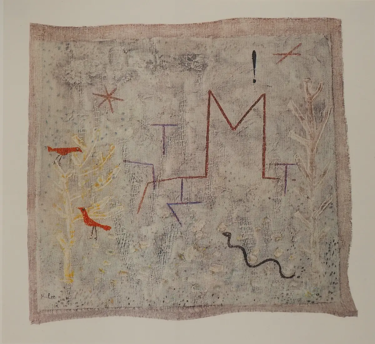 Paul KLEE : Le portail du jardin en M, Héliogravure signée