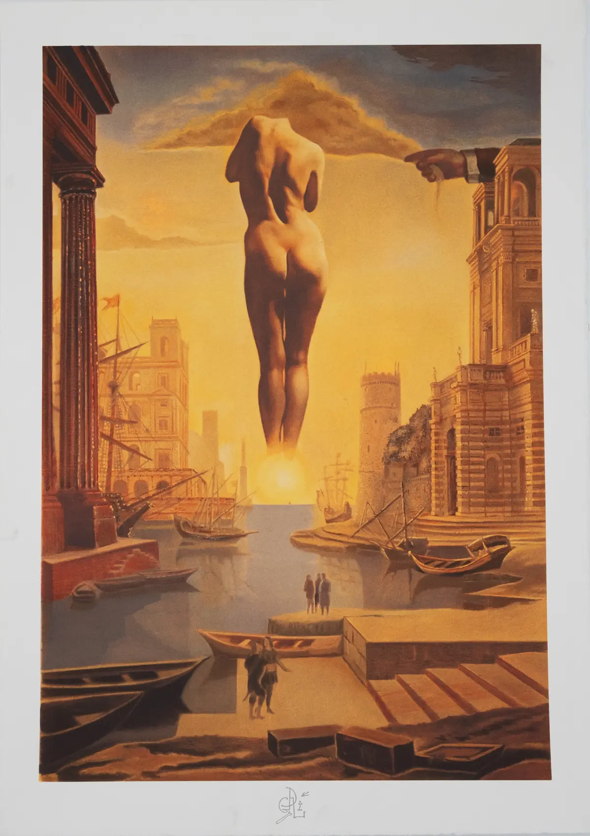 Salvador DALI : La main de Dali retirant une Toison d’Or - Lithographie signée