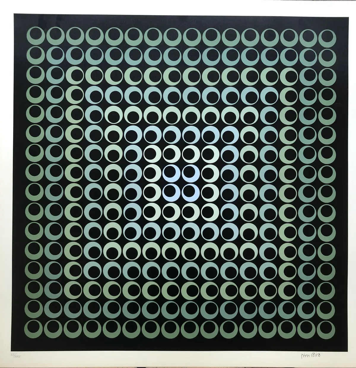 Jim BIRD - Tribute to Vasarely 10, 1972 - Photolithographie sur papier