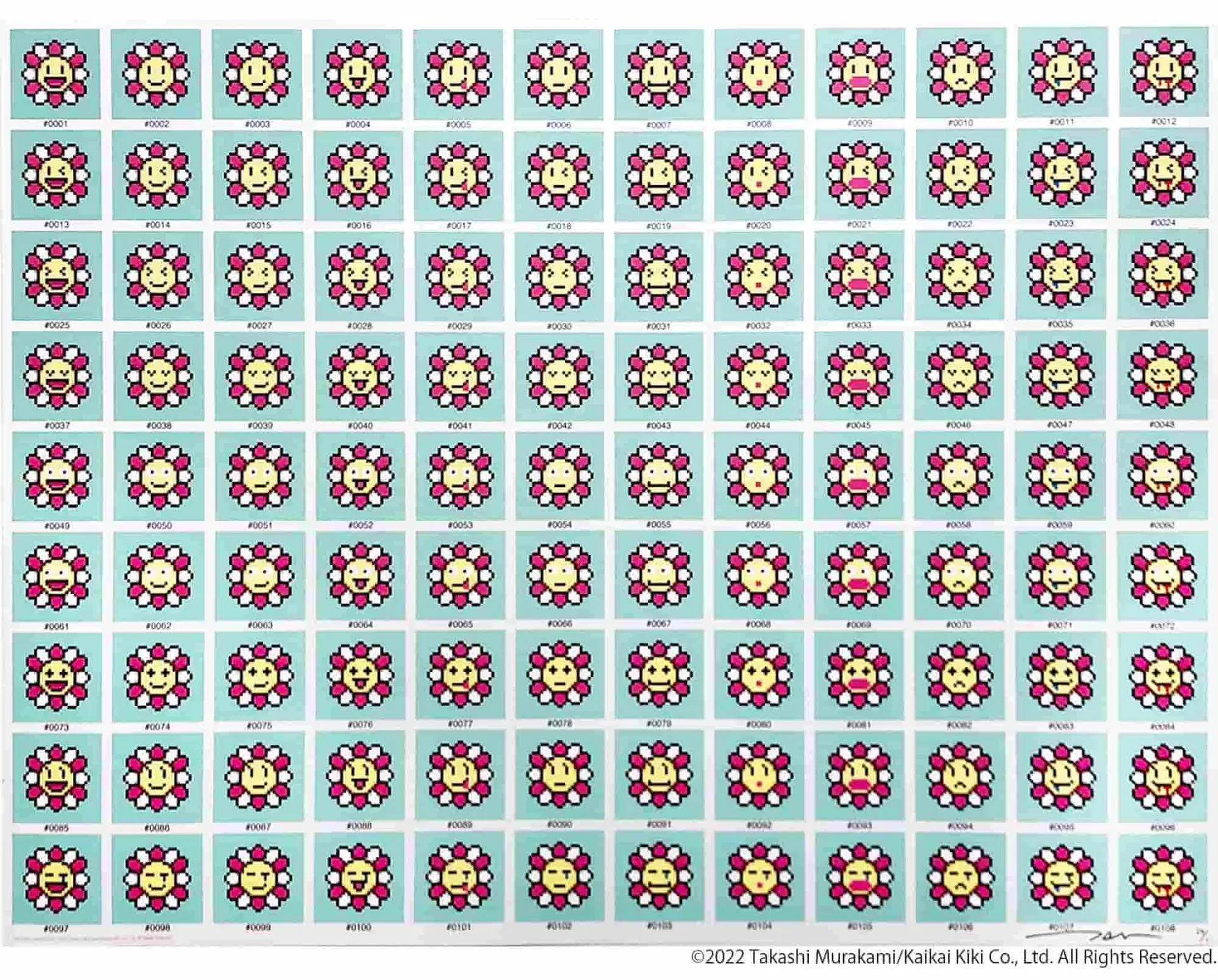 Takashi Murakami - 108 Earthly Temptations, 2022 - Sérigraphie