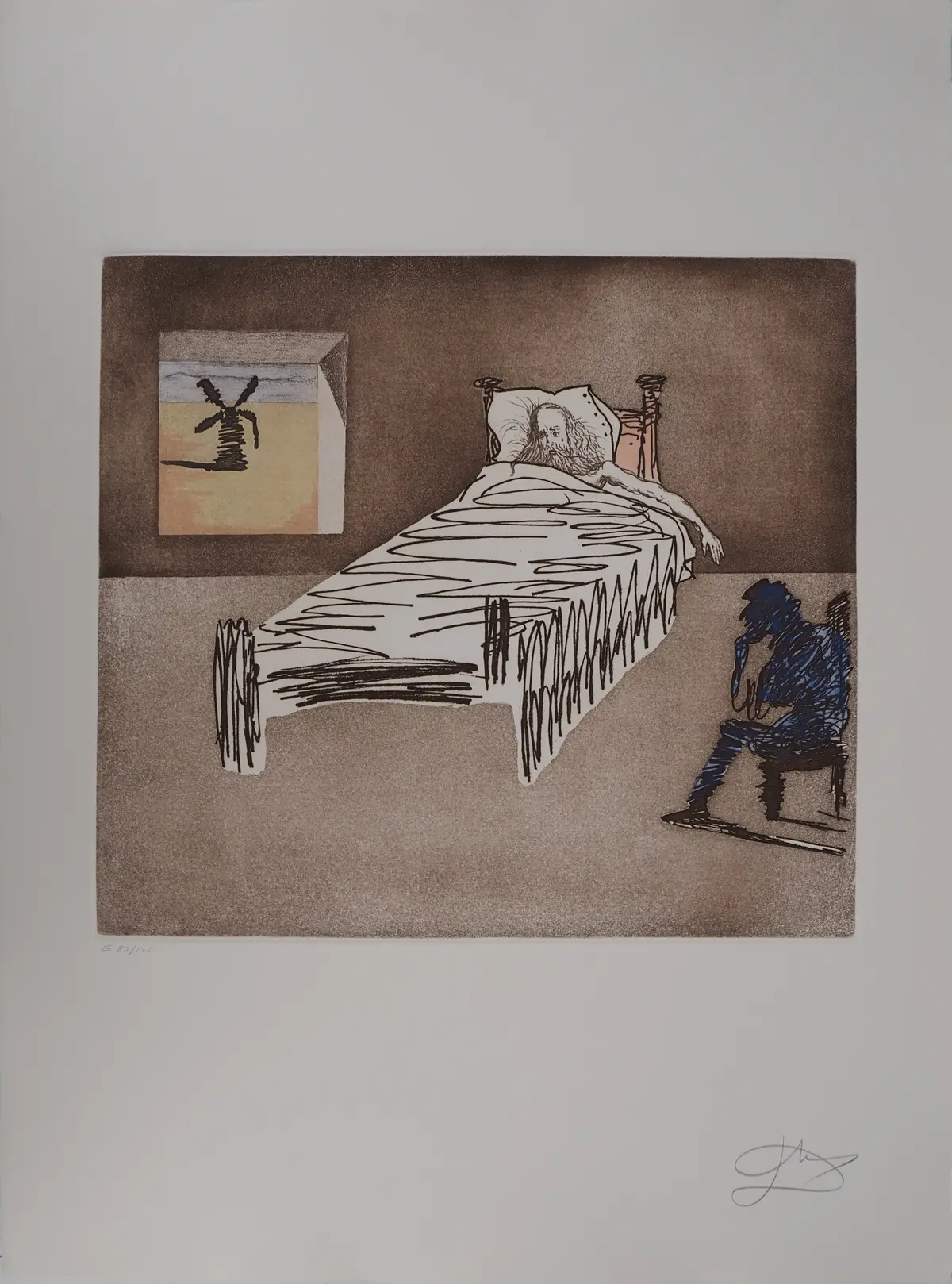 Salvador DALI : Don Quichotte, L’Héritage, Gravure originale signée