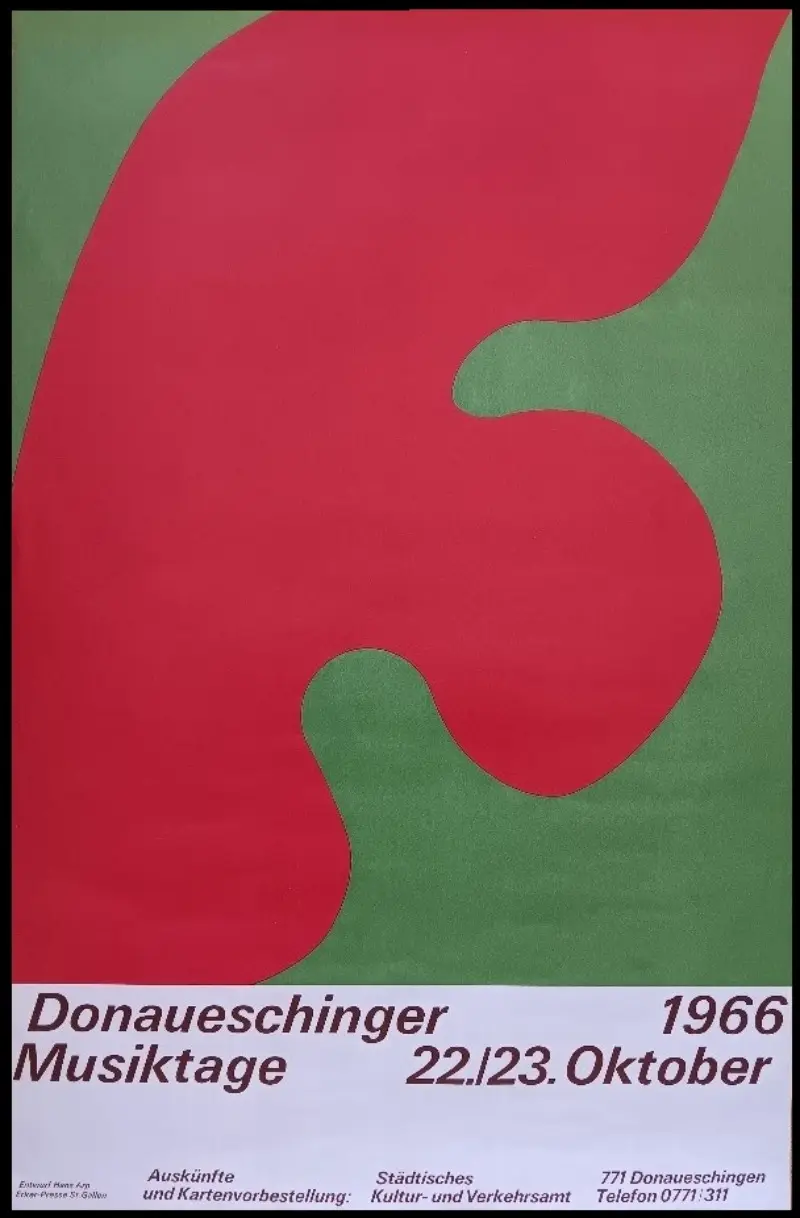 Jean (Hans) ARP - Affiche lithographique originale - Musikfreunde