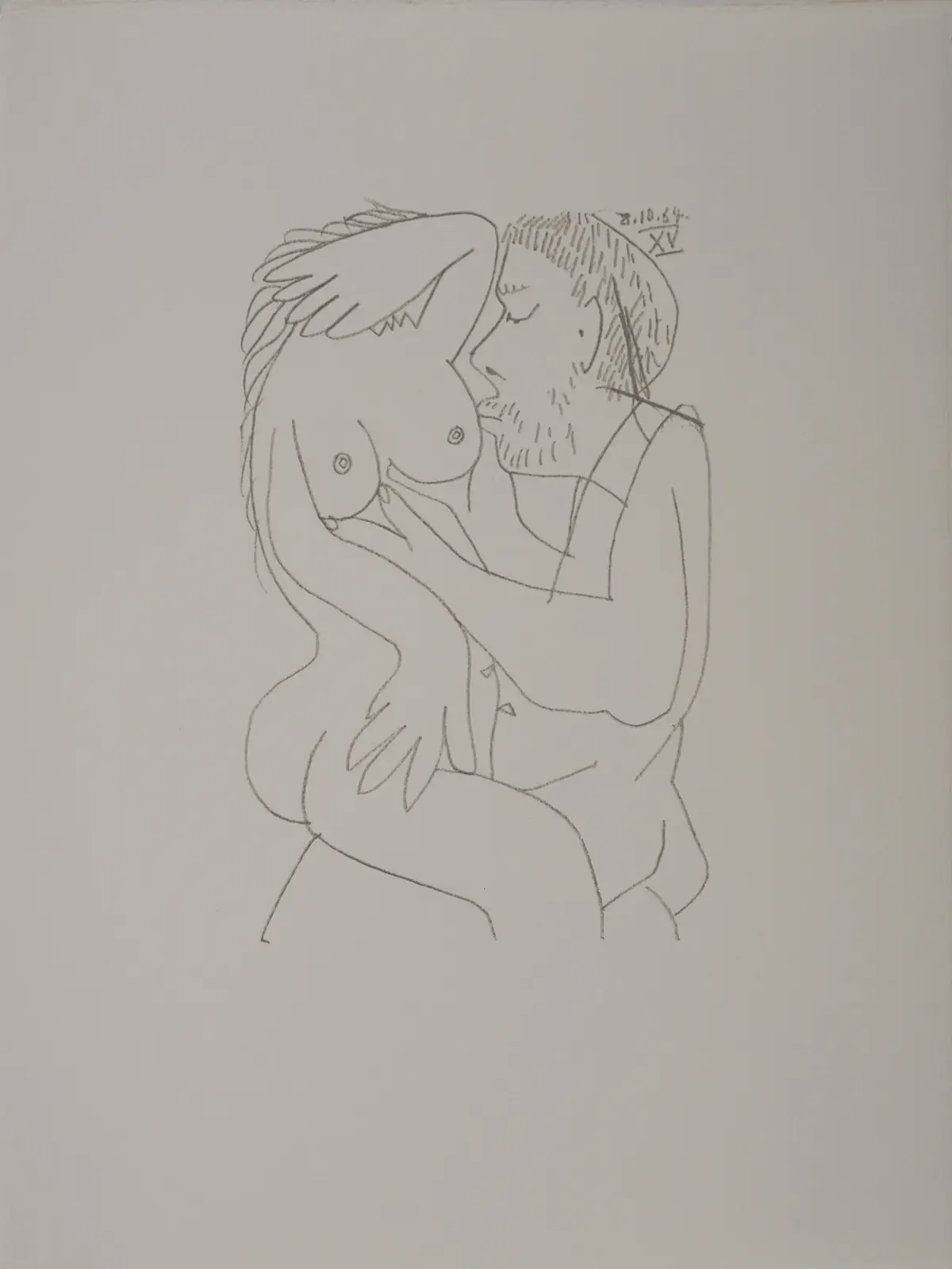 Pablo PICASSO : Le Goût du Bonheur, Les étreintes Lithographie