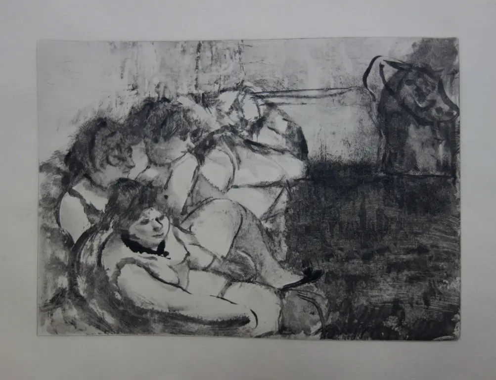 Edgar DEGAS (d’après) : Les filles alanguies - Gravure originale, 1935
