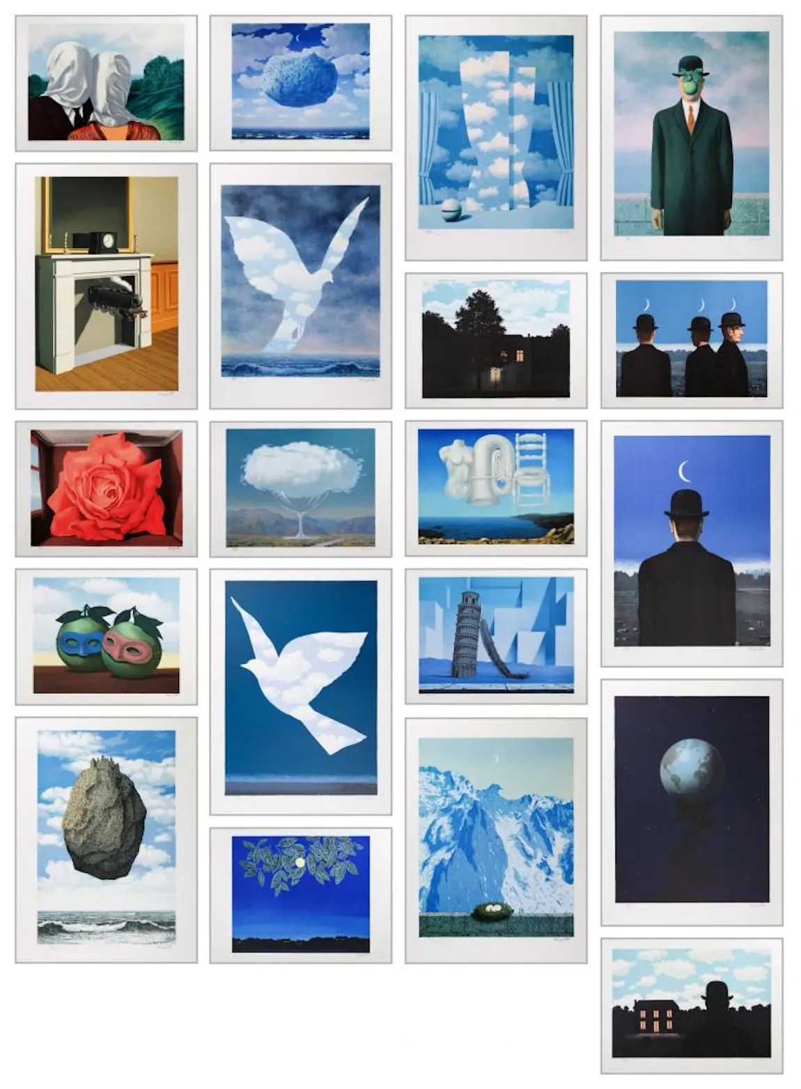 René Magritte - Suite de 20 lithographies - Portfolio V