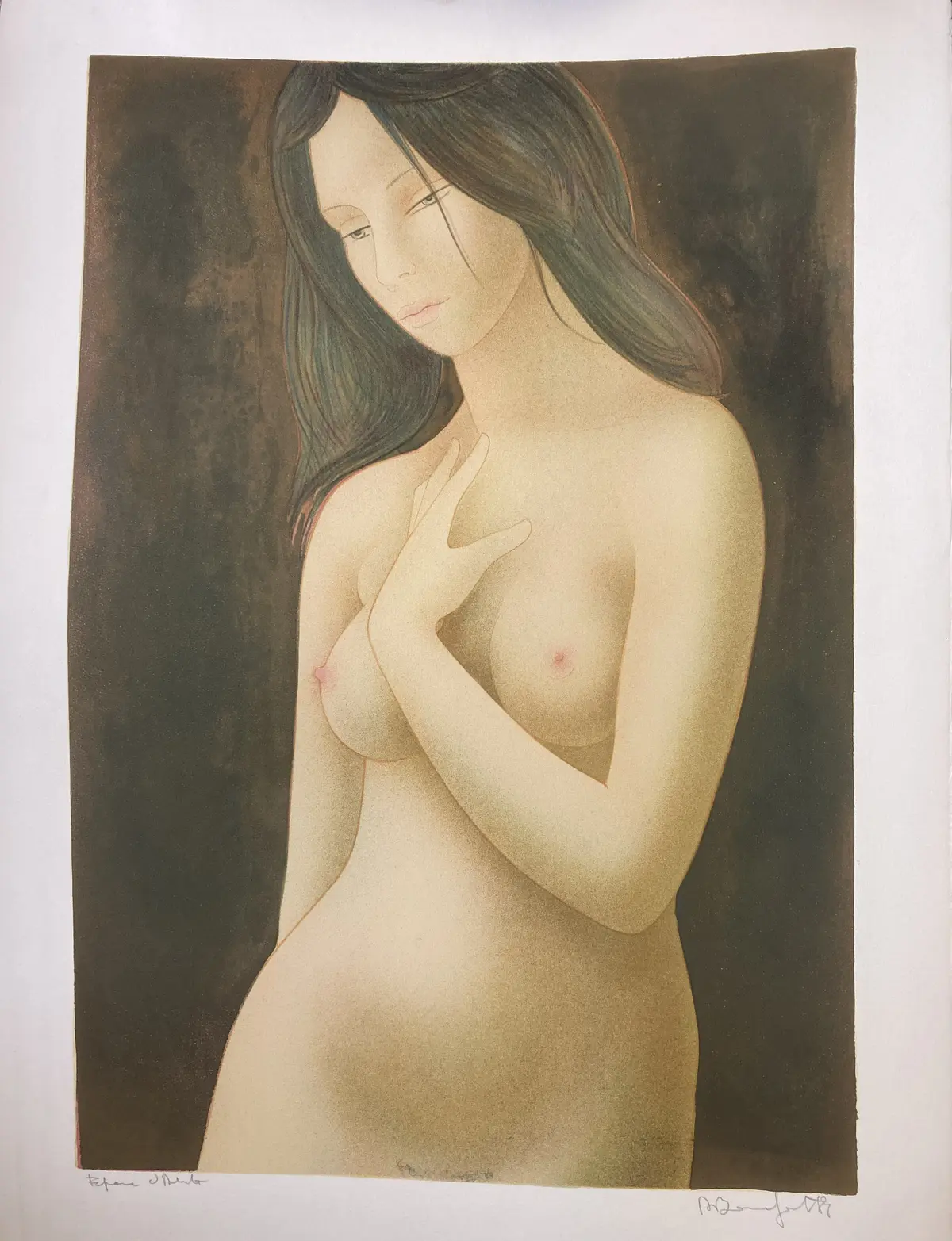 Alain BONNEFOIT - "Nostalgie", 1974, lithographie signée