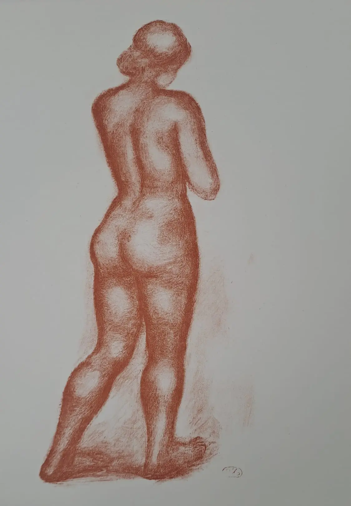 Aristide Maillol (d’après) - Femme nue de dos - Lithographie offset monogrammée