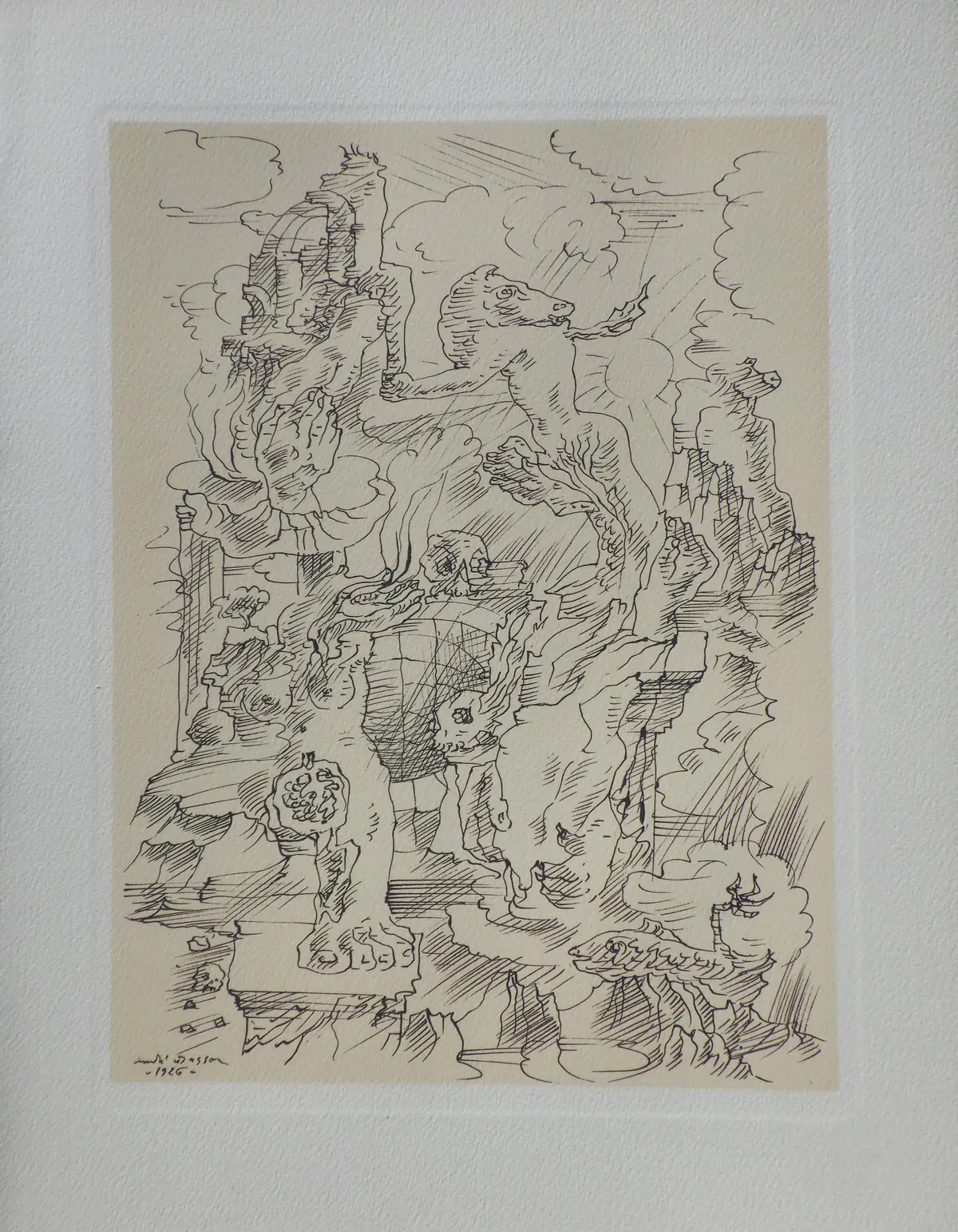André MASSON : Métamorphoses, Gravure signée, 1951
