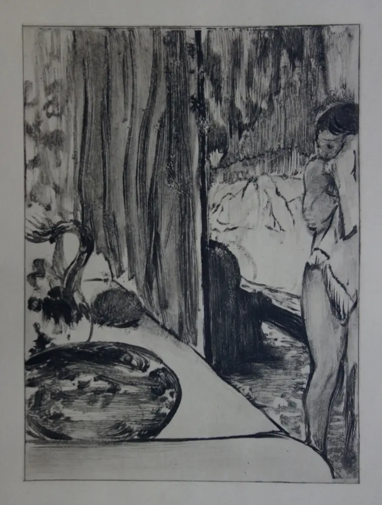 Edgar DEGAS : Toilette matinale - Original Engraving, 1935