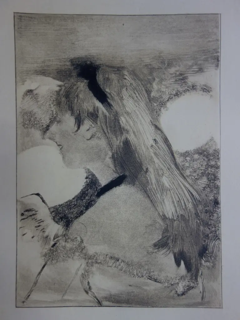 Edgar DEGAS : Fille au cheveux blonds - Gravure originale, 1935
