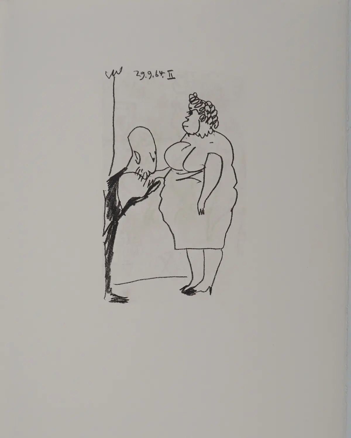 Pablo PICASSO : Le Goût du Bonheur, Le baise main, Lithographie