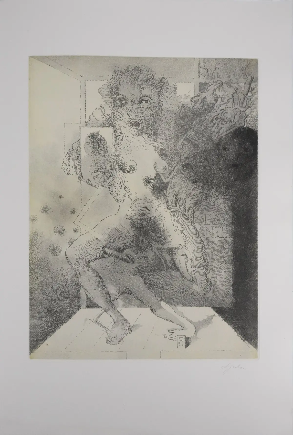Popovic LJUBA : Ce remue-ménage, Gravure originale signée