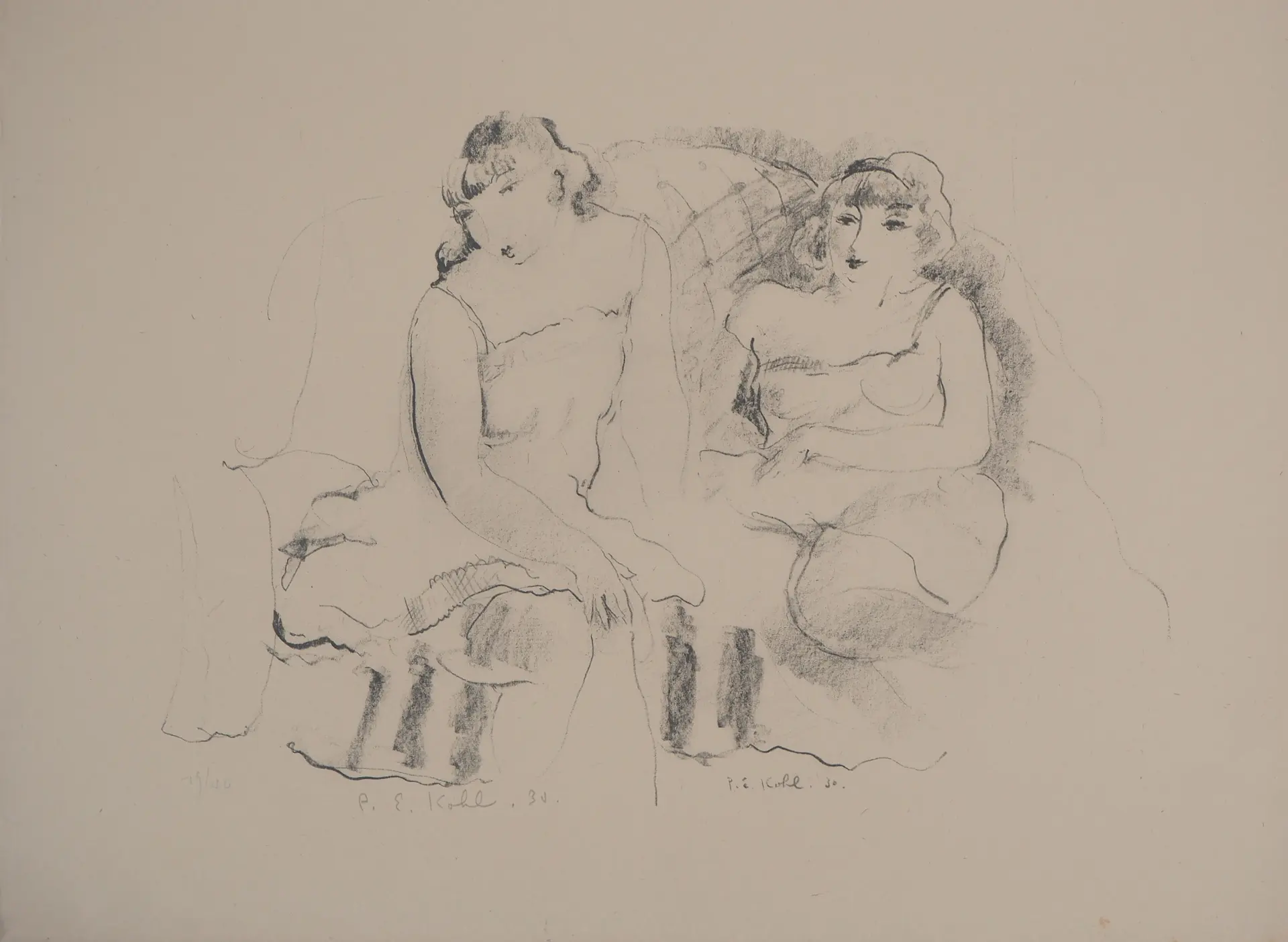 Pierre-Ernest KOHL - Les Séductrices - Lithographie originale signée