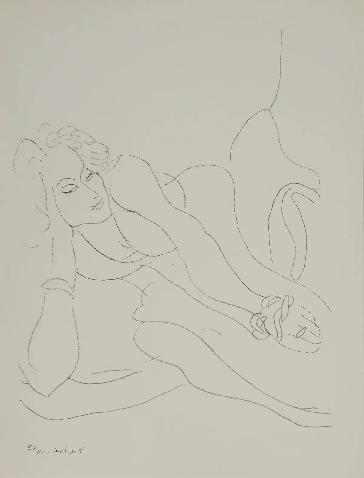 Henri MATISSE : Femme au fauteuil, Lithographie signée