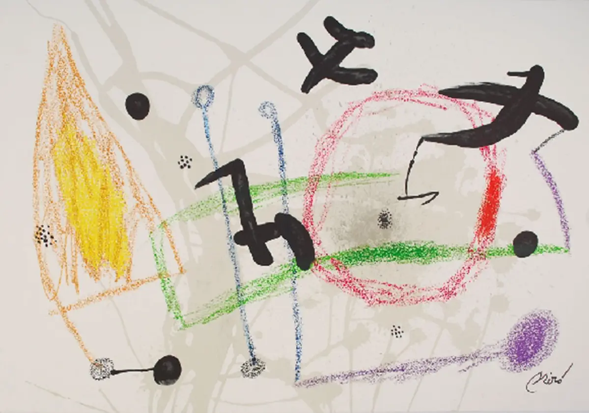 Joan Miró - Maravillas con variaciones acrosticas 5, 1975, Lithographie