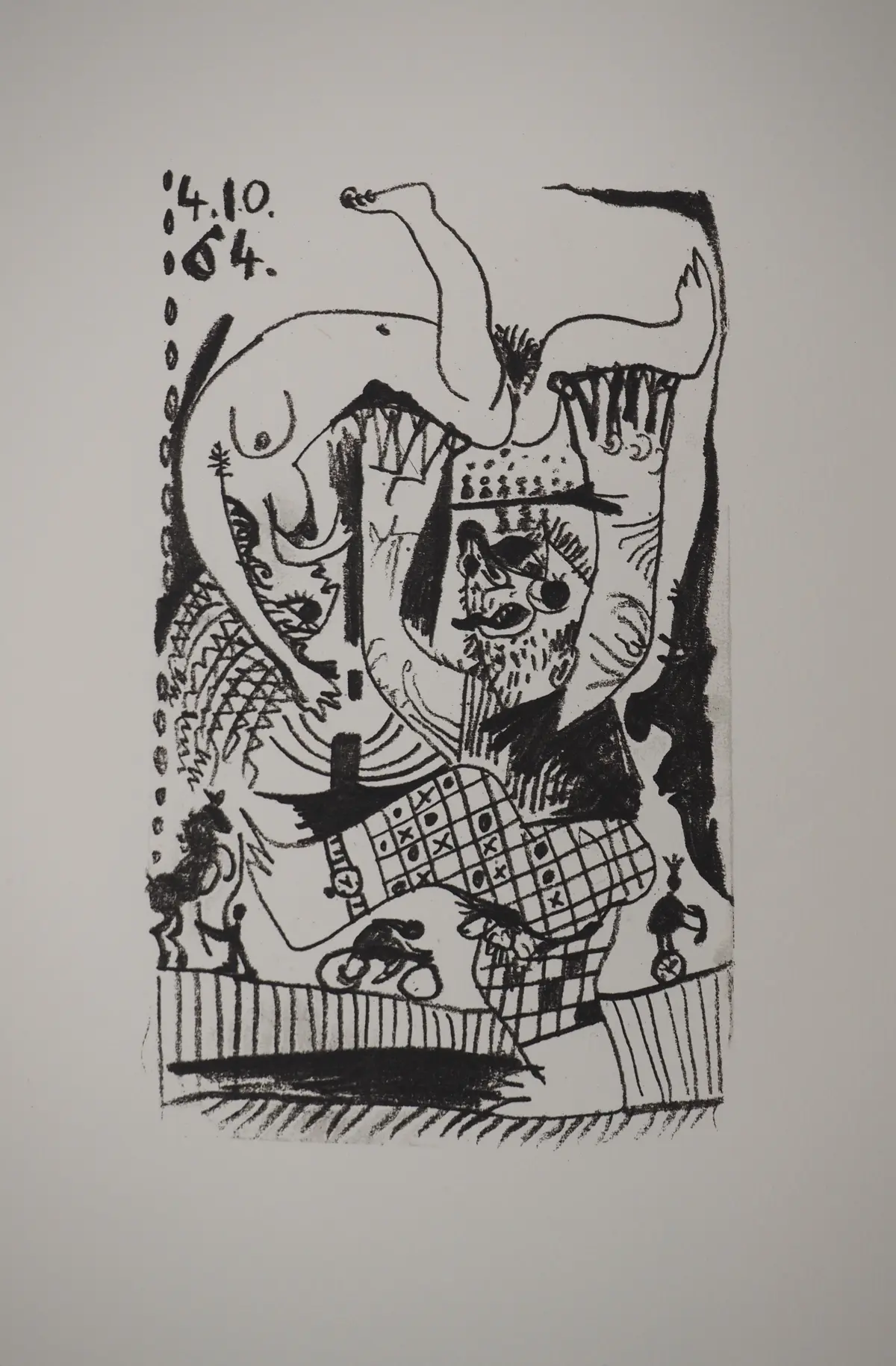 Pablo PICASSO : Le Goût du Bonheur, Les acrobates, Lithographie