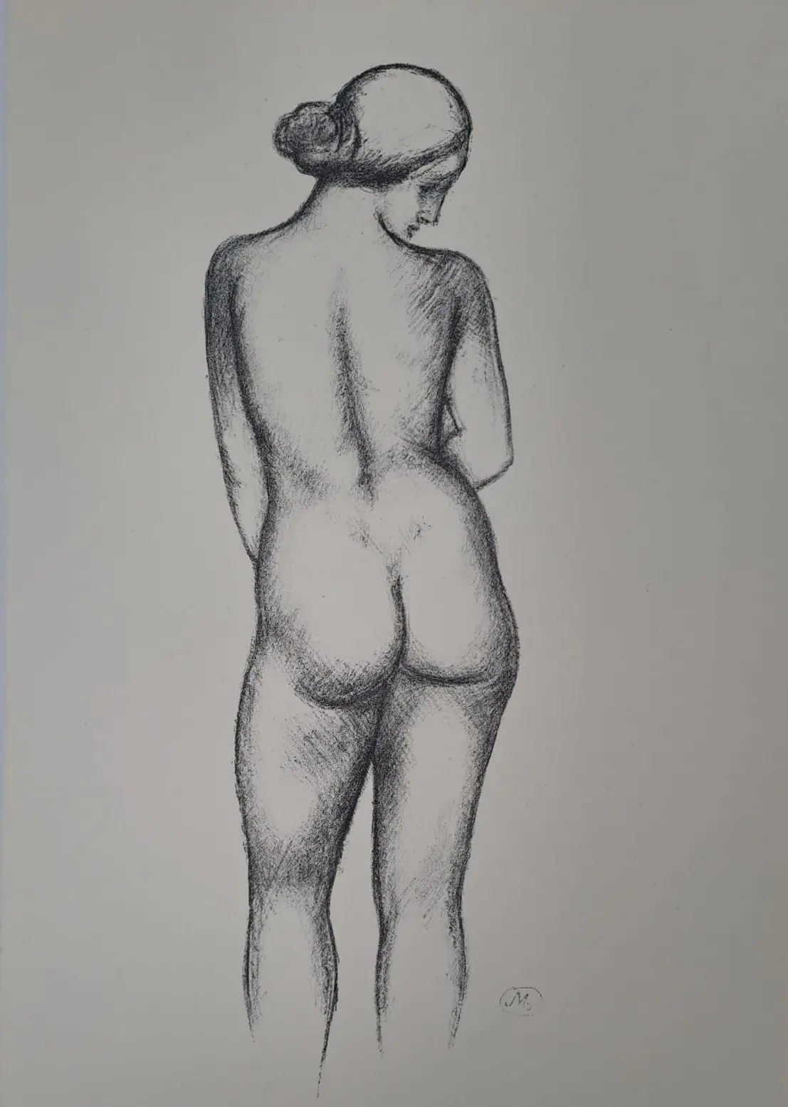 Aristide Maillol (d’après) - Femme nue regard de côté - Lithographie