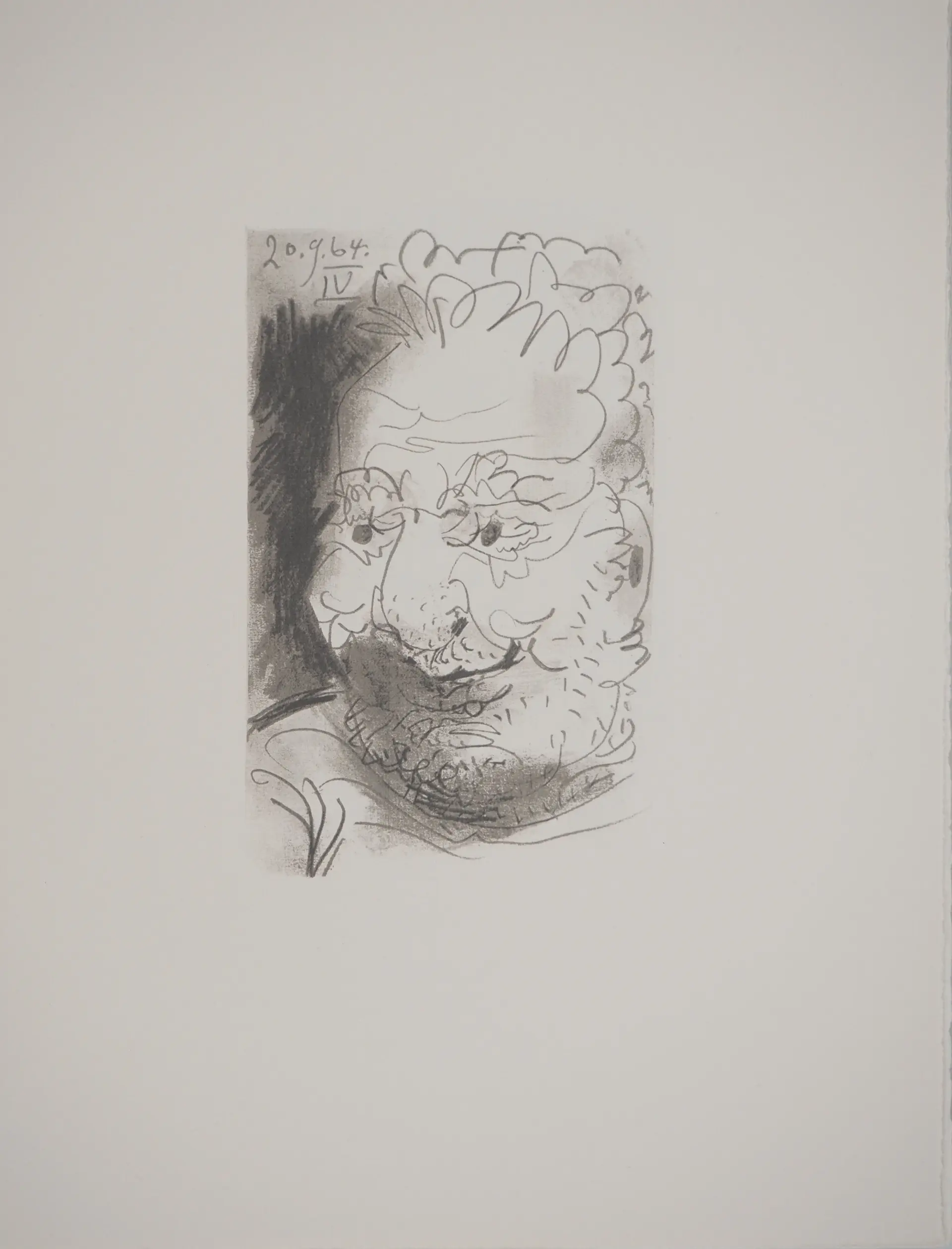 Pablo PICASSO : Le Goût du Bonheur, Portrait d'un vieillard, Lithographie