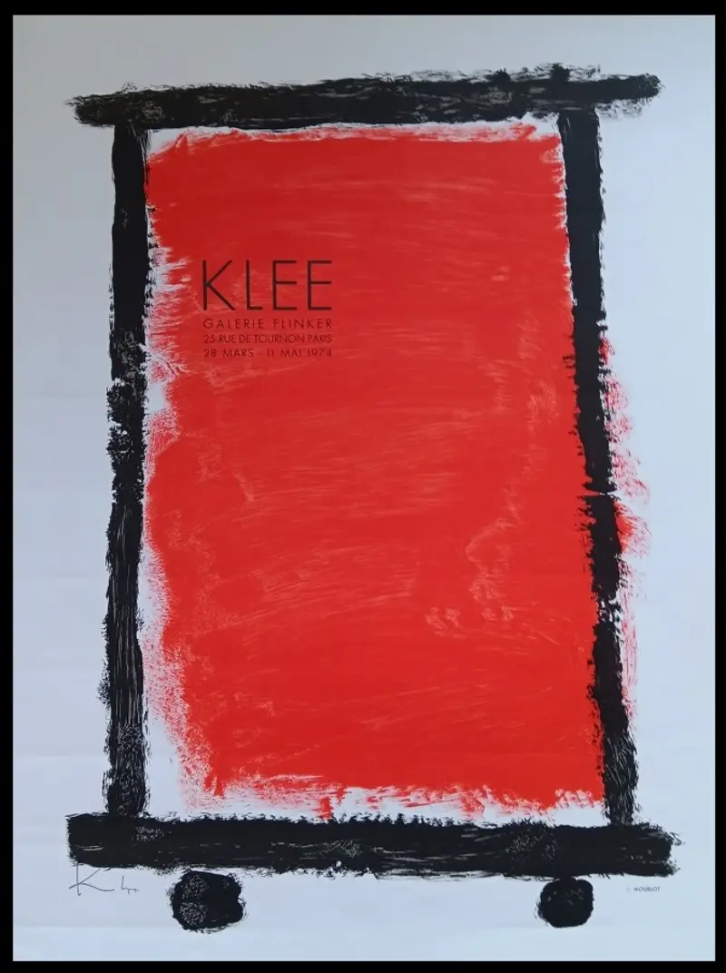 Paul KLEE - Affiche originale d’exposition - Galerie Flinker - Paris