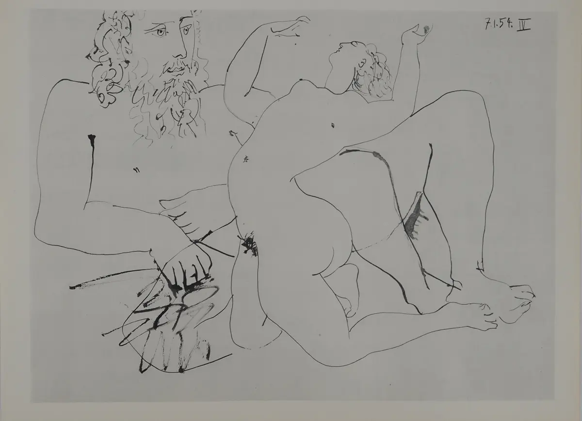 Pablo PICASSO : Comédie Humaine, La séduction, Héliogravure