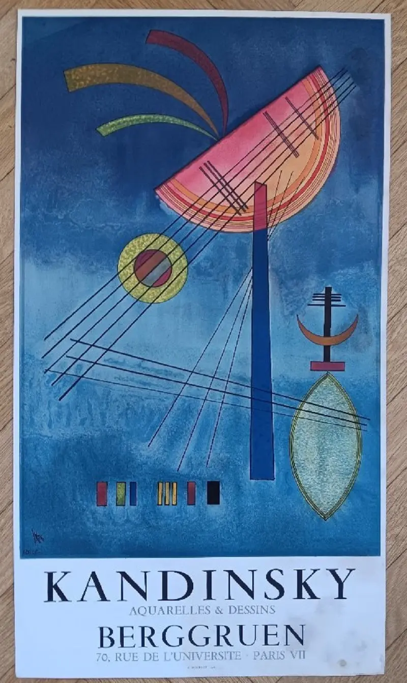 KANDINSKY - Affiche lithographique originale - Galerie Berggruen -